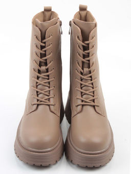 04-PAX31-2Z DK. BEIGE Ботинки зимние женские (натуральная кожа, 100% шерсть)