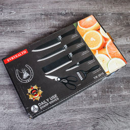 Набор кухонных ножей 6 предметов в коробке / WD-101 /уп 30/ножницы и овощечистка в комплекте - Галеонтрейд фото 5