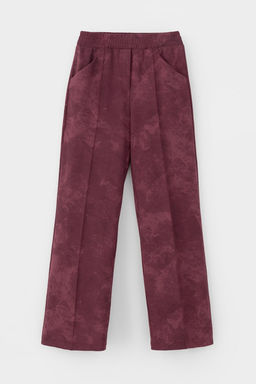 ЕВТ 4114/сливовое вино,эффект замши брюки жен