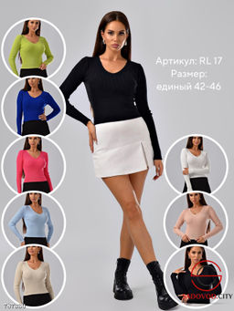 Женский джемпер лапша с длинным рукавом