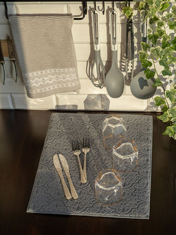 Коврик для сушки посуды 38x50 серый