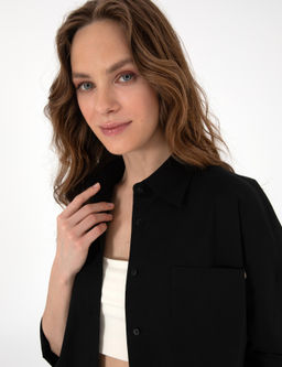 Siyah Oversize Uzun Kollu G_mlek - Pierre cardin фото 2