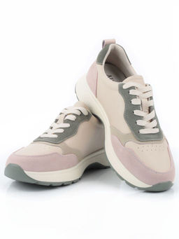 03-YC527-1 BEIGE Кроссовки женские (натуральная кожа)