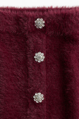 Minifalda en punto efecto pelo con botones joya - H&m фото 5