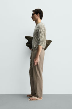 PANTAL?N RELAXED FIT ALGOD?N - LINO / Verde