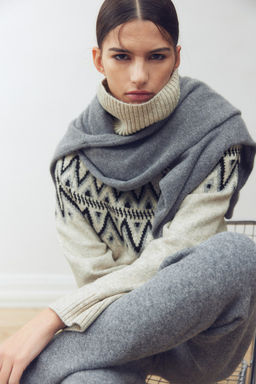 Jacquard-knit polo-neck jumper - H&m фото 3
