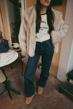 TRENDYOLMILLA Ekru %100 Pamuk Slogan Bask?l? Kontrast Biye Detayl? Orme T-Shirt TWOSS24TS00105  фото 17