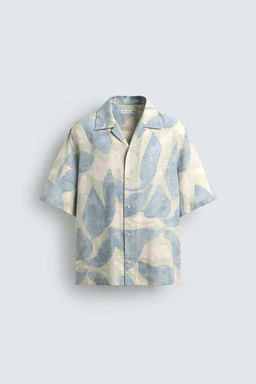 CAMISA FLUIDA ESTAMPADO ABSTRACTO / Azules - Zara фото 8