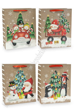 Пакет Новогодний 26*32*12 см (12 шт) SF-7569, микс №41