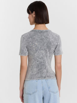 Футболка женская ACID WASH на черном 112560 - Mark formelle фото 4