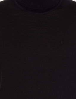Siyah Slim Fit Bal_k__ Yaka Y_n Kar___ml_ Basic Triko Kazak - Pierre cardin фото 6