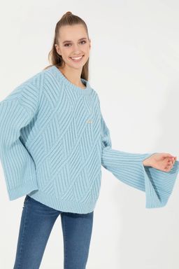 Женский синий трикотажный свитер - U.s. polo assn фото 4