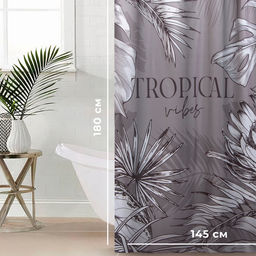 Штора для ванной «Этель» Tropical vibes, 145×180 см, полиэстер