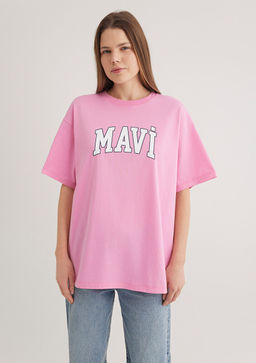 Mavi Logo Bask?l? Pembe Tisort  фото 3