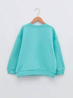 Bisiklet Yaka Bask?l? Uzun Kollu Erkek ?ocuk Sweatshirt - Waikiki фото 2