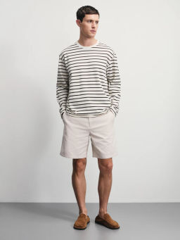 Лонгслив из 100% хлопка в полоску / Zarina  фото 2