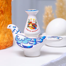 Подсвечник Голубь. Пасха,гжель 8 см - Simaland фото 3