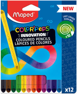 Набор цветных карандашей MAPED COLORPEPS INFINITY 12 цв. трехгран. корп. карт.уп.