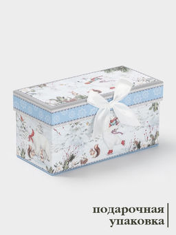 Набор кружек новогодних «Белый мишка», 2 шт., 220 мл, керамика, подарочная упаковка, белый