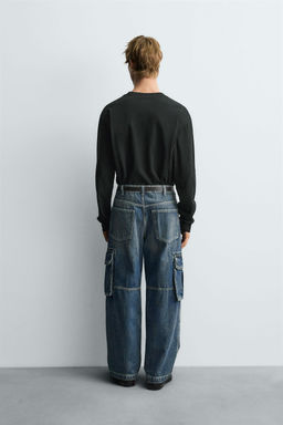 STRAIGHT FIT CARGO JEANS