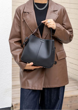 Женская сумка, кожа, MIRONPAN 26006 Черный