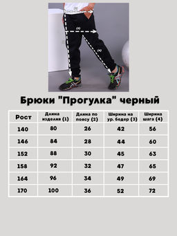 Брюки Прогулка черный - Ладошки фото 5