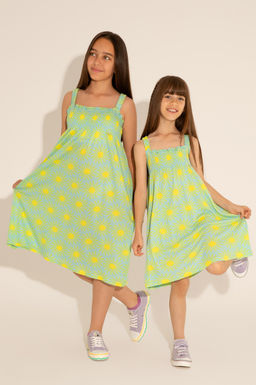 Мятное трикотажное платье без рукавов для девочки Неожиданная скидка в корзине