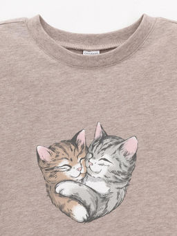 КР 302809/кофейный меланж к575 фуфайка (футболка) для дев - Crockid фото 5