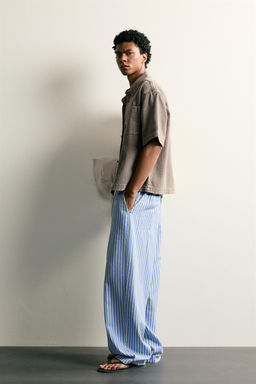 SOBRECAMISA BOXY FIT BORDADO PARCHES / Marr?n / Topo - Zara фото 4