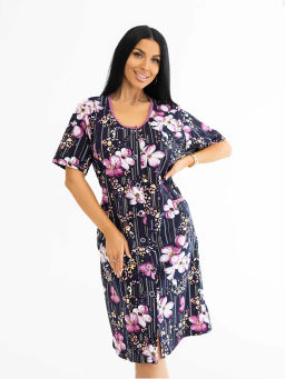 Халат женский, цвет темно-синий