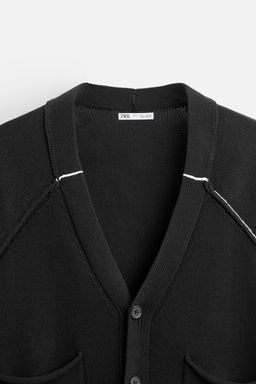 CONTRAST TRIM CARDIGAN - Zara фото 9