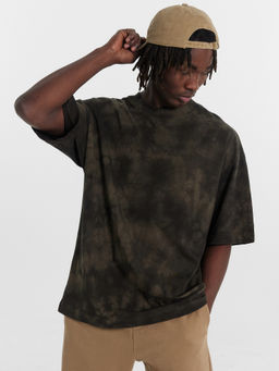 Футболка мужская хаки с эффектом фаст дай хаки фаст дай 111883