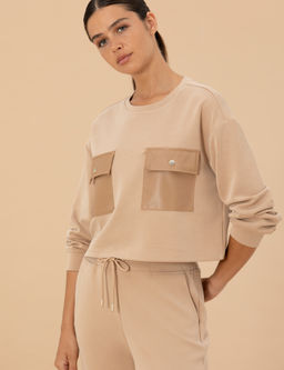Bej Sweatshirt
