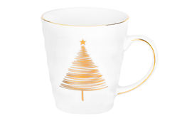 Кружка 340 мл 12*9*10 см Золотая ёлочка, фарфор - Elan gallery фото 4