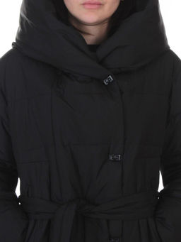 A625 BLACK Пальто зимнее женское (200 гр. био-пух)
