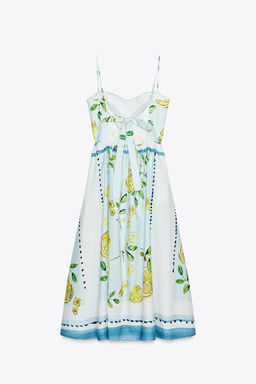 LEMON PRINT POPLIN DRESS - Zara фото 6