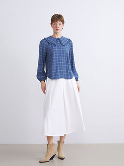 Bebe Yaka Ekose Modal Kar???ml? Kad?n G?mlek