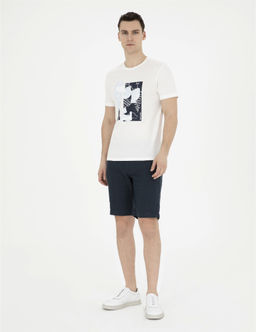 Lacivert Slim Fit Keten Beli Lastikli Dokuma _ort - Pierre cardin фото 3