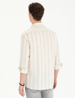 Bej Regular Fit Uzun Kollu G_mlek - Pierre cardin фото 5