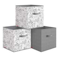 VAL VG-BOX-KSK Короба стеллажные, без крышки, 31*31*31 см, набор 3 шт., VINTAGE GREY, шт - Valiant фото 6