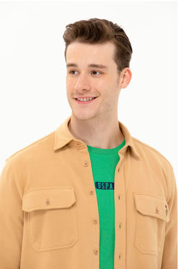 Мужская рубашка Camel с длинным рукавом - U.s. polo assn фото 4