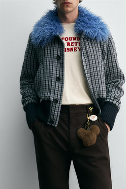 CONTRAST CHECK BOMBER JACKET HARRY LAMBERT FOR ZARA X DISNEY  фото 6