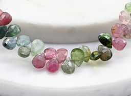 Браслет из Турмалина радужного огранка капля, 6,5г, 18см Радуга камня