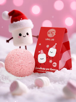 Бомбочка для ванны Снежный маршмеллоу, 40 г, URAL LAB