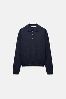 PLAIN 100% WOOL POLO SHIRT - Zara фото 5