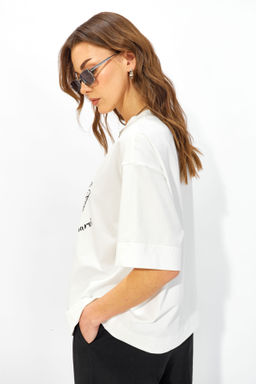 Джемпер 4341 (молоко+черный)