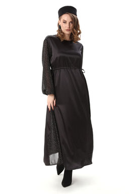 Платье NIKVA н991-4 чёрный и белый горох  фото 3