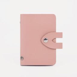 Цена за 2 шт. Визитница на кнопке, 24 карты, однотонная, розовая