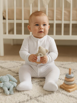 Комбинезон ясельный белый