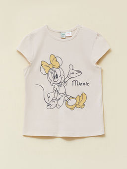 Bisiklet Yaka K?sa Kollu Minnie Mouse Bask?l? K?z Bebek Pijama Tak?m? - Waikiki фото 2